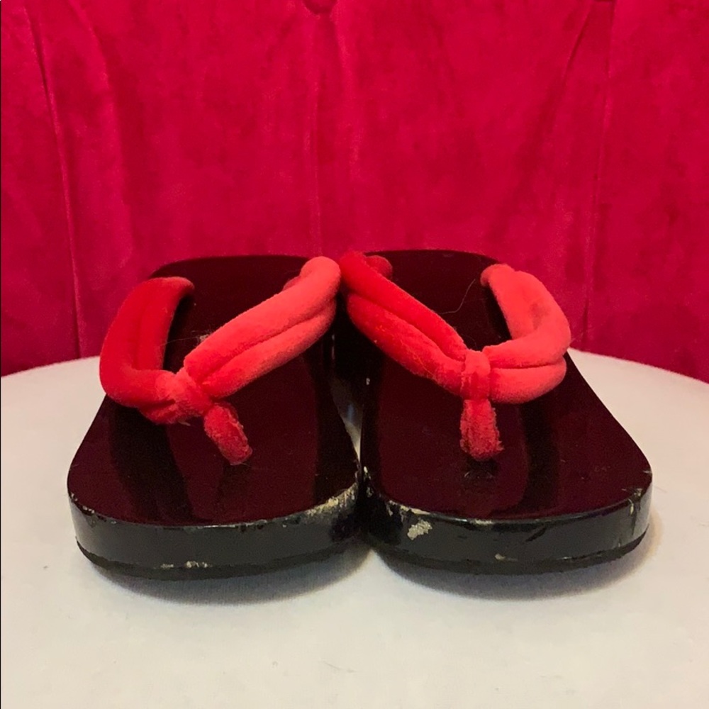 Black Japanese Wooden Clog Sandals